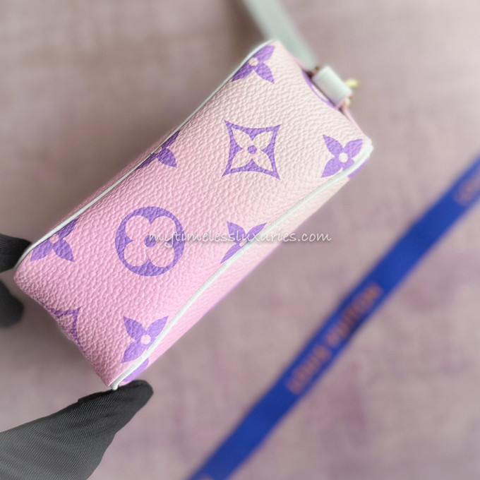 Louis Vuitton Wapity Case Sunrise Pastel Bag Pink Purple M81339 NEW! FRANCE  MADE