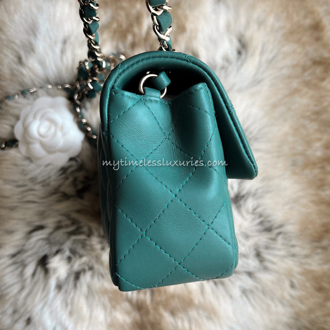 CHANEL 21A Green Mini Rectangular Flap Bag - Timeless Luxuries