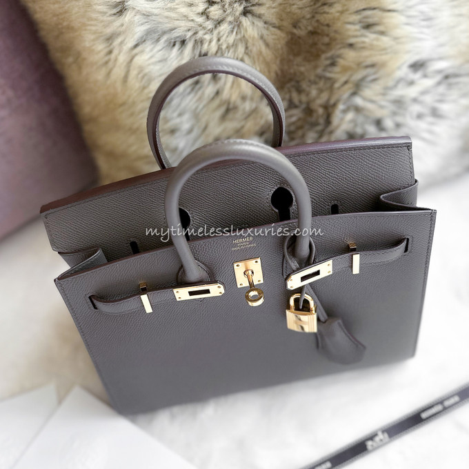 HERMES Birkin 25 Sellier Gris Etain GHW Z - Timeless Luxuries