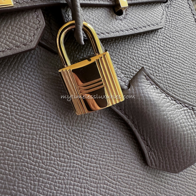 HERMES Birkin 25 Sellier Gris Etain GHW Z - Timeless Luxuries