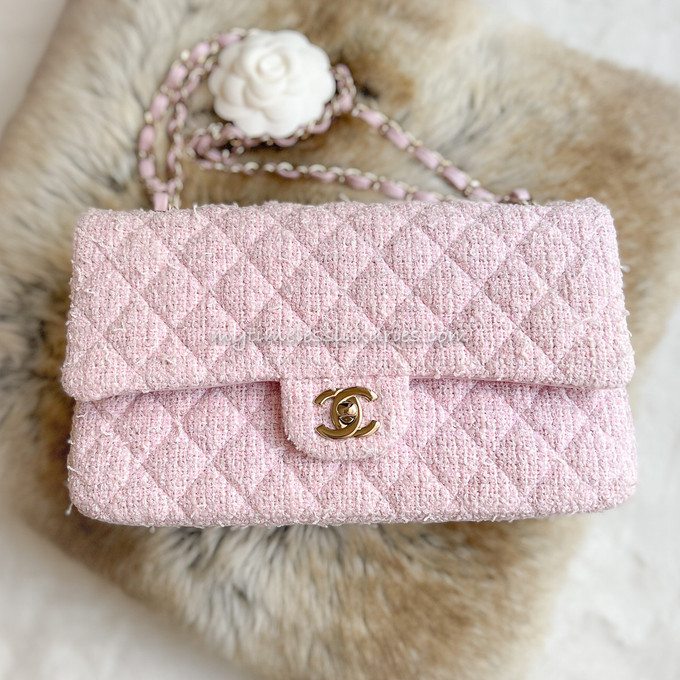 Chanel Tweed Flaps: Sakura Pink For Spring - BAGAHOLICBOY