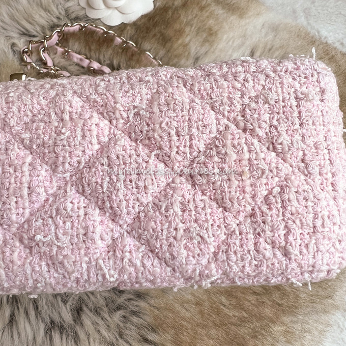 Chanel Tweed Flaps: Sakura Pink For Spring - BAGAHOLICBOY