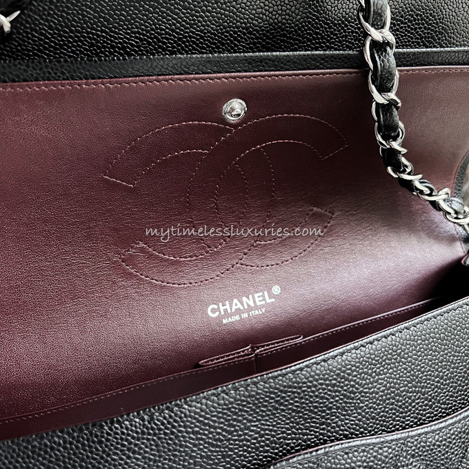 CHANEL Black Caviar Jumbo Classic Double Flap Bag SHW - Timeless Luxuries