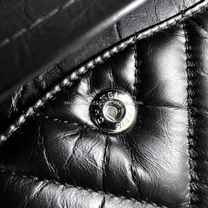 Chanel So Black 2.55 Reissue 225 Leather ref.407733 - Joli Closet