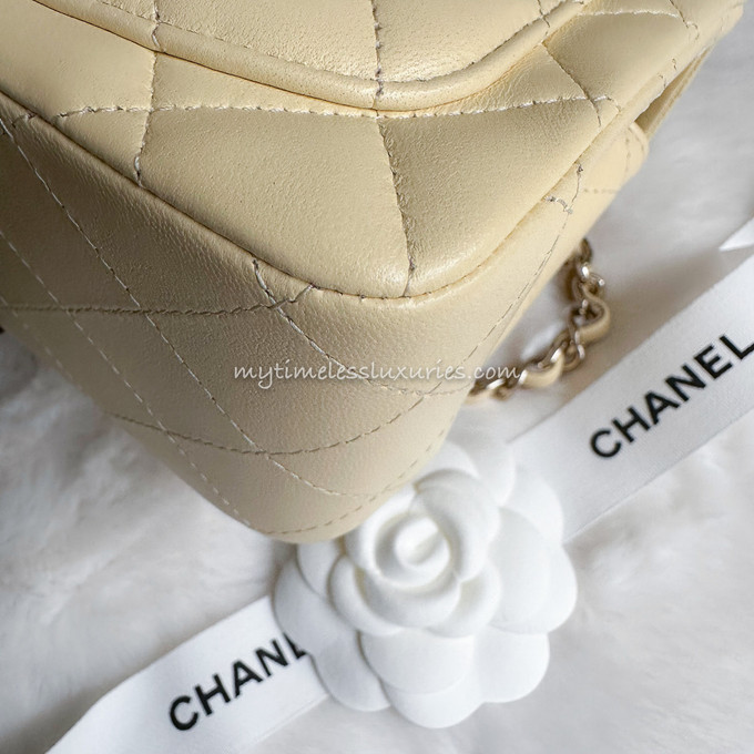 CHANEL 21C Yellow Mini Square Flap Bag LGHW - Timeless Luxuries