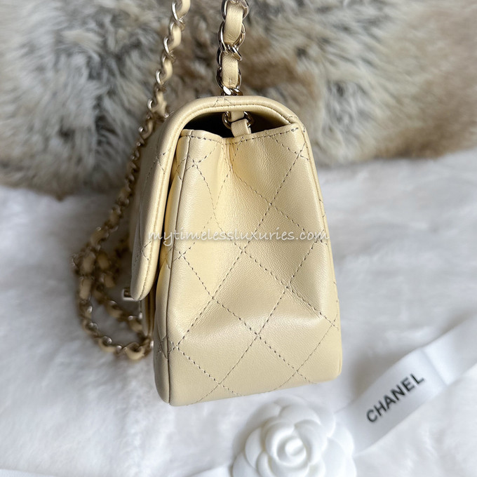 CHANEL 21C Yellow Mini Square Flap Bag LGHW - Timeless Luxuries