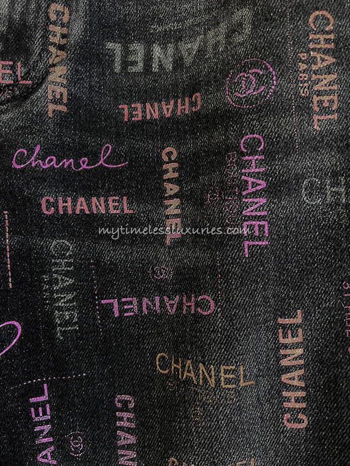 CHANEL 22P Logo Print Jeans 36 FR - Timeless Luxuries