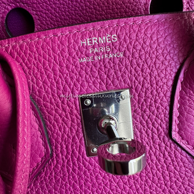 Hermes Birkin 25 Rose Pourpre Togo PHW Handbag 2019 in Box - ECJ Luxe  Collection