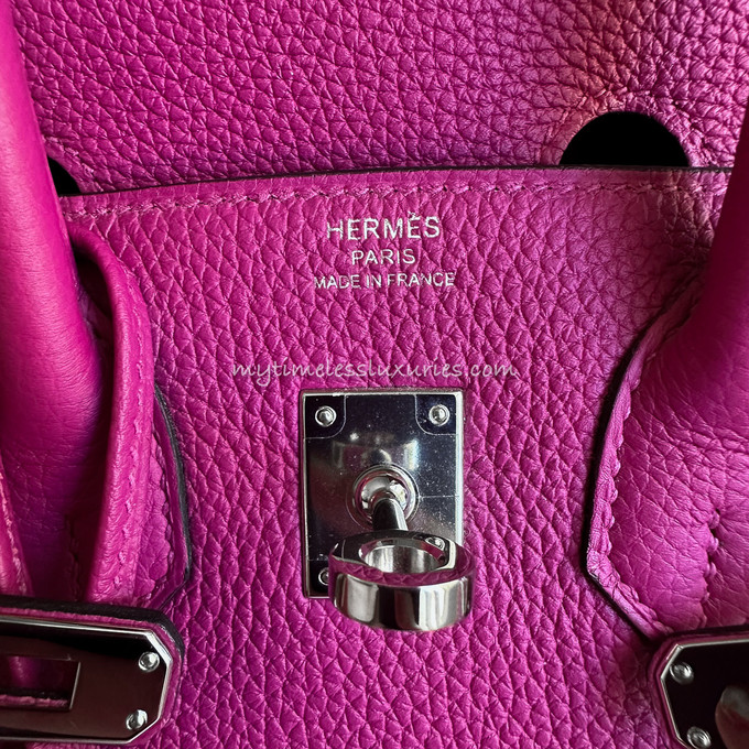 Hermes Birkin 25 Rose Pourpre Togo PHW Handbag 2019 in Box - ECJ