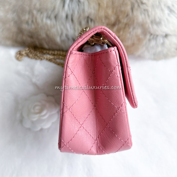 CHANEL 20P Pink Aged Calf Mini 2.55 Reissue - Timeless Luxuries