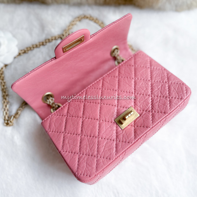 CHANEL 20P Pink Aged Calf Mini 2.55 Reissue - Timeless Luxuries