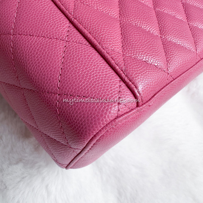 CHANEL 20S Pink Caviar Small Vanity Case GHW - Timeless Luxuries