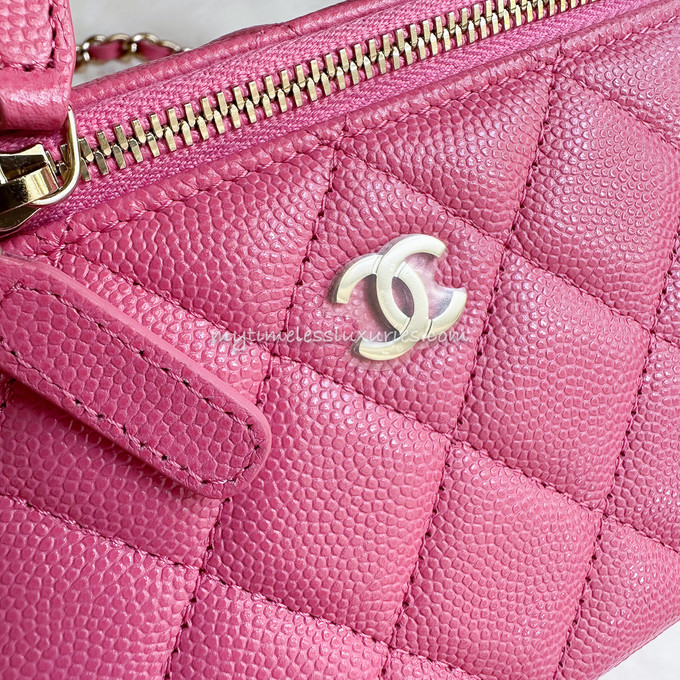 CHANEL 20S Pink Caviar Small Vanity Case GHW - Timeless Luxuries