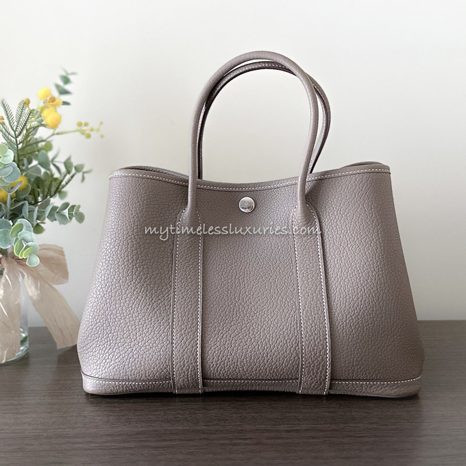 New !! Hermes Birkin 30 Etoupe with PHW Full set