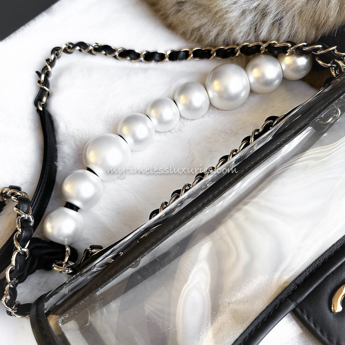 CHANEL 19S Runway 'Coco Sand' Bag with Pearls *New - Timeless Luxuries