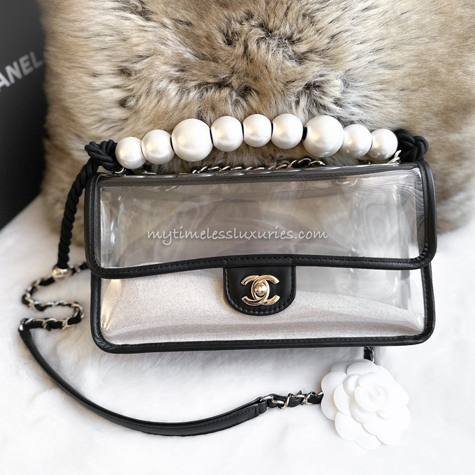 CHANEL 19S Runway 'Coco Sand' Bag with Pearls *New - Timeless Luxuries