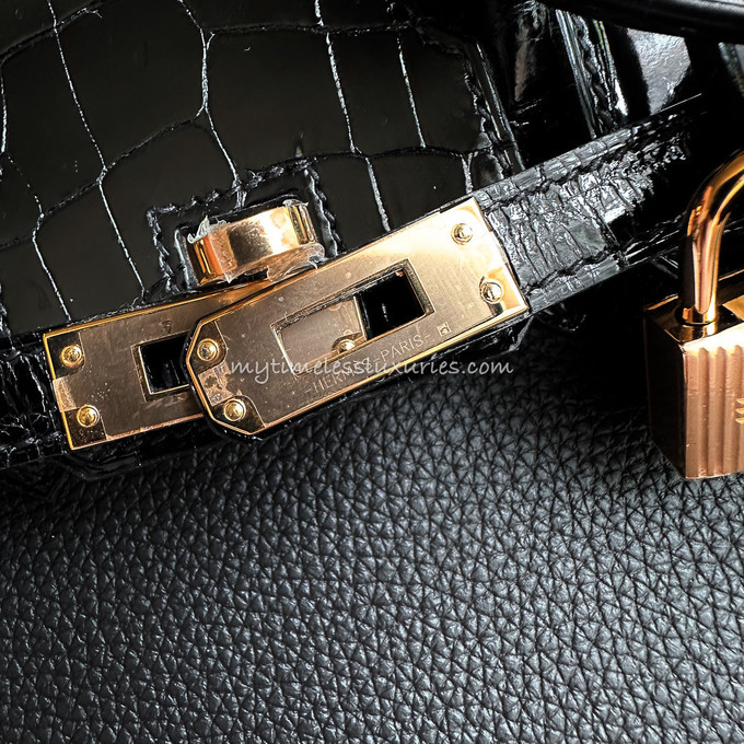 Hermès Birkin Touch 25 Niloticus Crocodile / Togo Black
