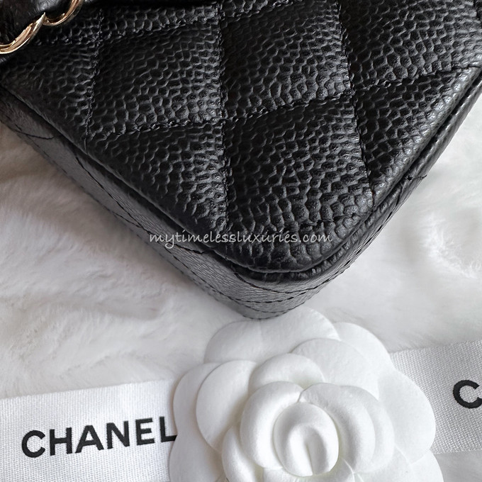 CHANEL Black Caviar Medium Classic Flap 24K GHW - Timeless Luxuries