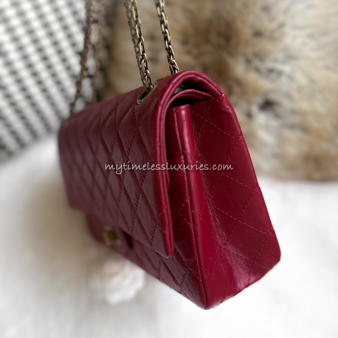 CHANEL Dk Red Aged Calf 2.55 Reissue 226 *New - Timeless Luxuries