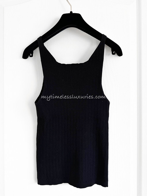 CHANEL 22P Tank Top 38 Black - Timeless Luxuries