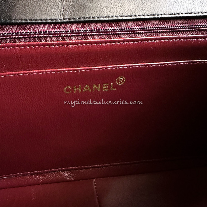 CHANEL Black Lambskin Medium Diana Flap Bag GHW #239xxxx