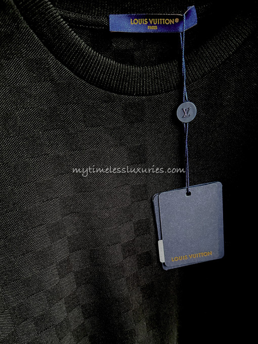 Louis Vuitton Damier Half Damier Pocket T-Shirt, Black, S