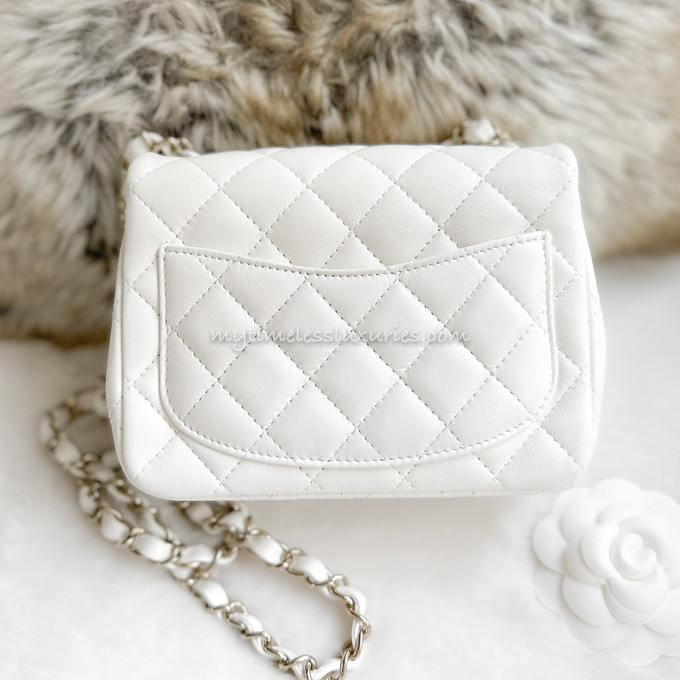 CHANEL 21A White Mini Square LGHW *New - Timeless Luxuries