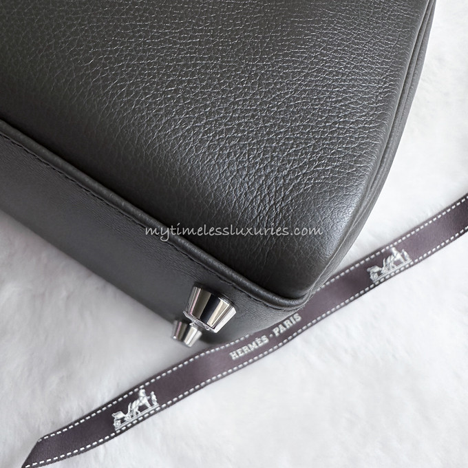 Hermes Kelly II Retourne 28 Vert De Gris Togo PHW Handbag