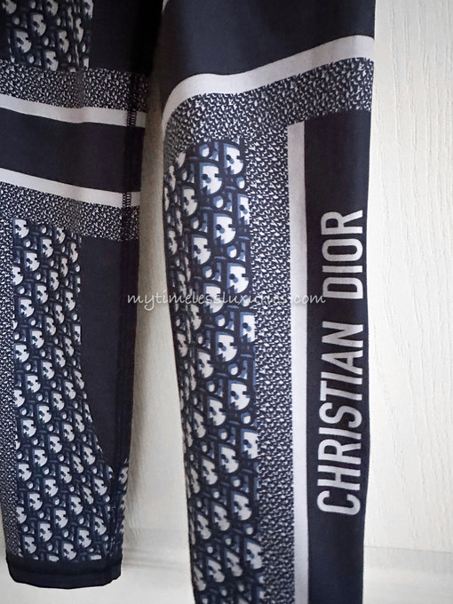 DIOR Blue Oblique Technical Jersey Leggings XS - Timeless Luxuries