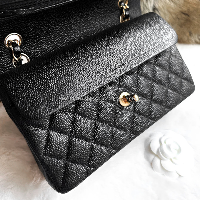 CHANEL Black Caviar Small Classic Flap 24K GHW - Timeless Luxuries