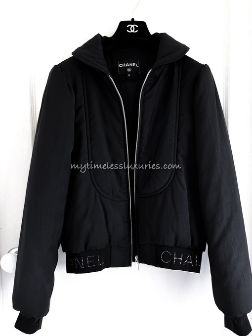 CHANEL 20N Coco Neige Bomber Jacket 38