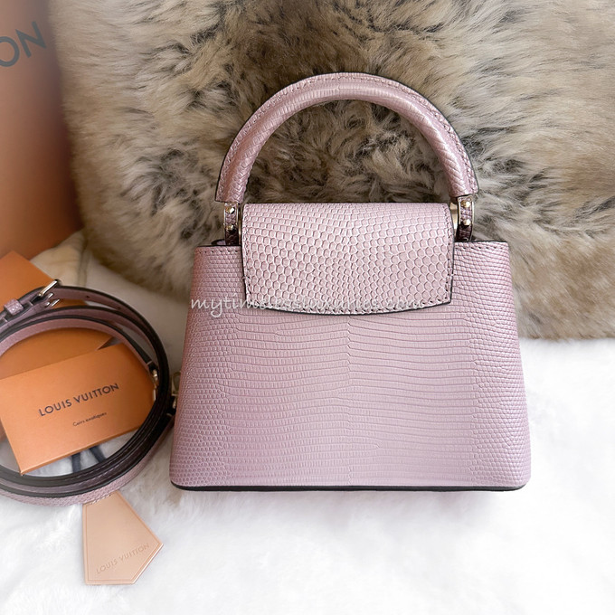 LOUIS VUITTON Capucines Mini Sakura Pink Lizard - Timeless Luxuries