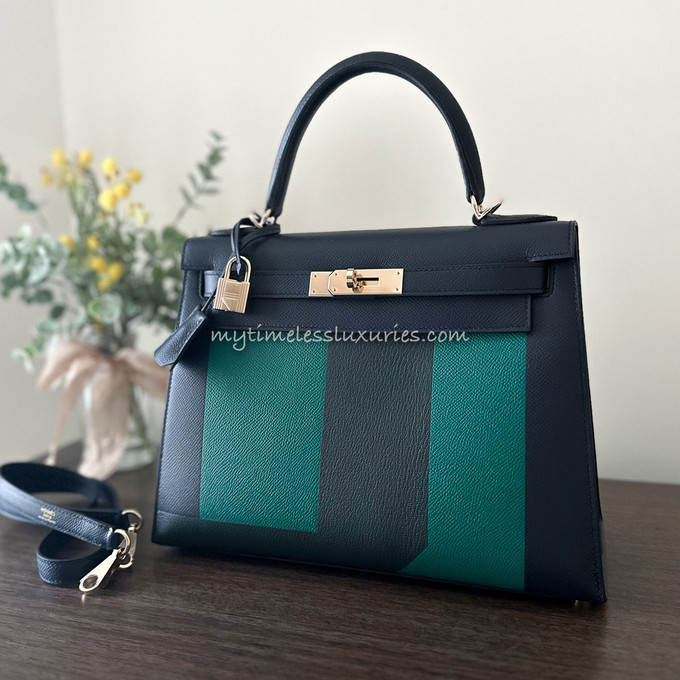 New Kelly 25 Green Malachite Epsom PHW  Bags, Hermes kelly bag, Hermes  handbags