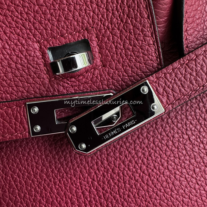 HERMES Birkin 25 Rouge Grenat Togo PHW U - Timeless Luxuries