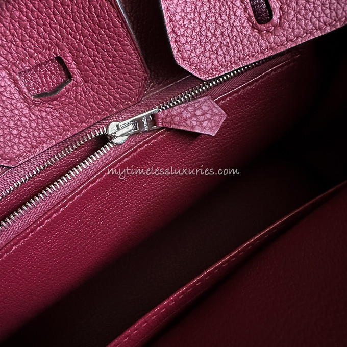 HERMES Birkin 25 Rouge Grenat Togo PHW U - Timeless Luxuries