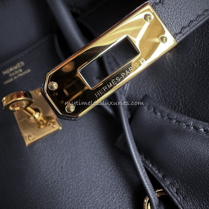 Hermès Birkin 25 Bleu Indigo Swift Gold Hardware GHW