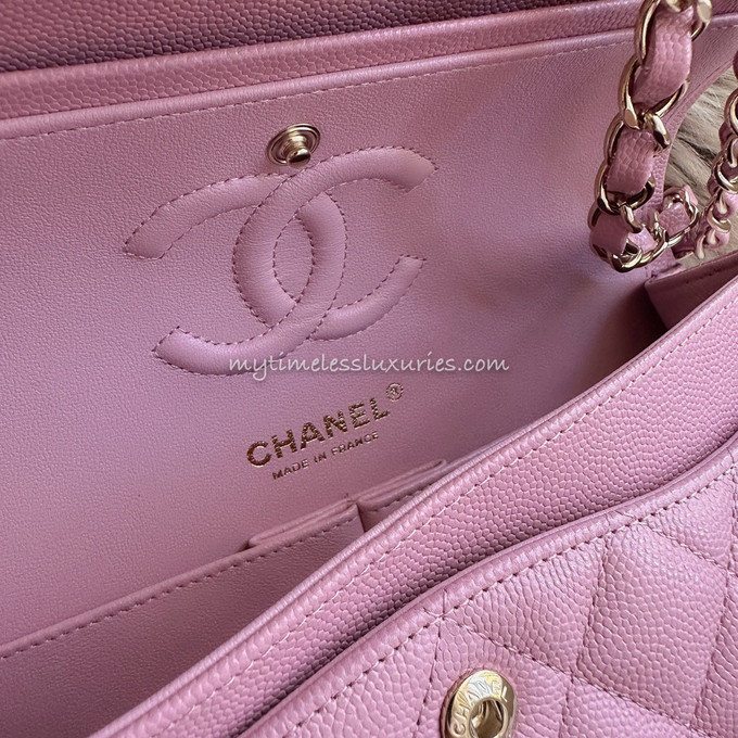 CHANEL 22S Purple Caviar Small Classic Flap LGHW *New - Timeless Luxuries