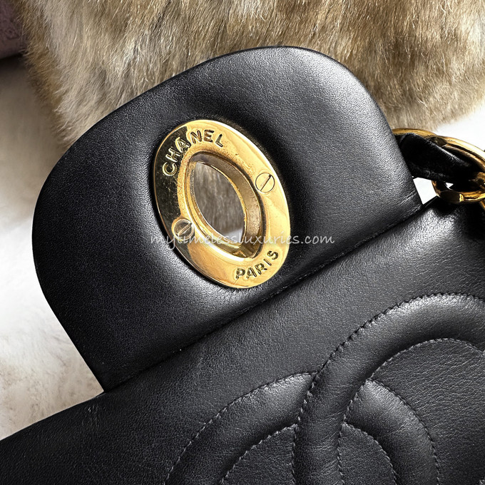 Chanel XL Flap Black Gold - Designer WishBags