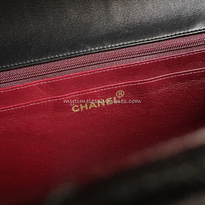 Chanel XL Flap Black Gold - Designer WishBags