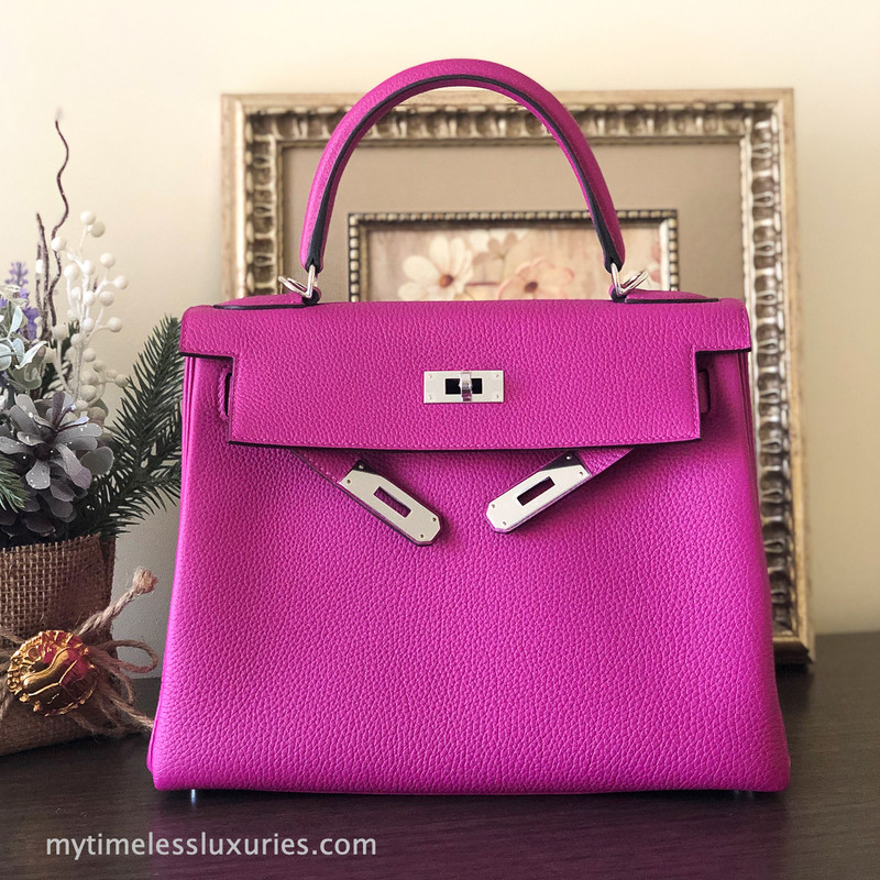 hermes kelly 28 rose pourpre