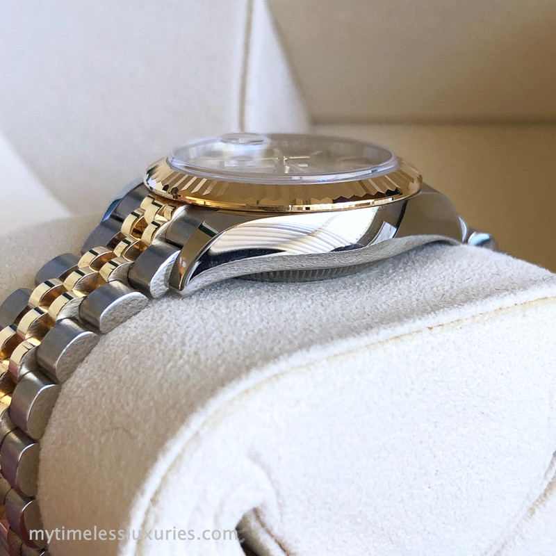 lady datejust oyster 28 mm oystersteel and yellow gold