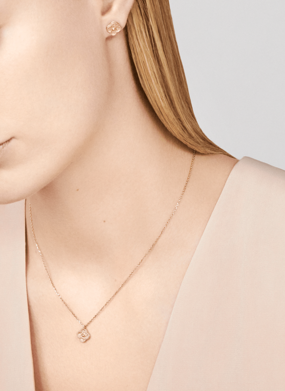 VAN CLEEF & ARPELS Sweet Alhambra Earrings 18K Rose Gold Timeless