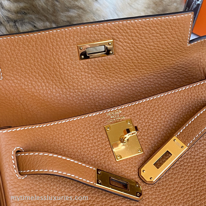 HERMES Kelly Ado II Backpack Toffee 