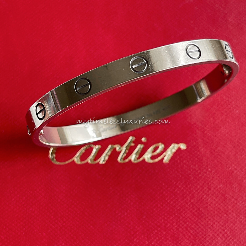 cartier love bracelet white gold 17