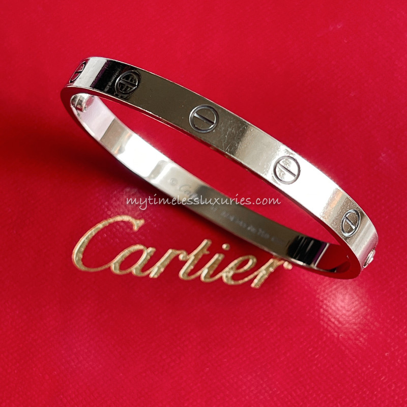 cartier love bracelet white gold 17