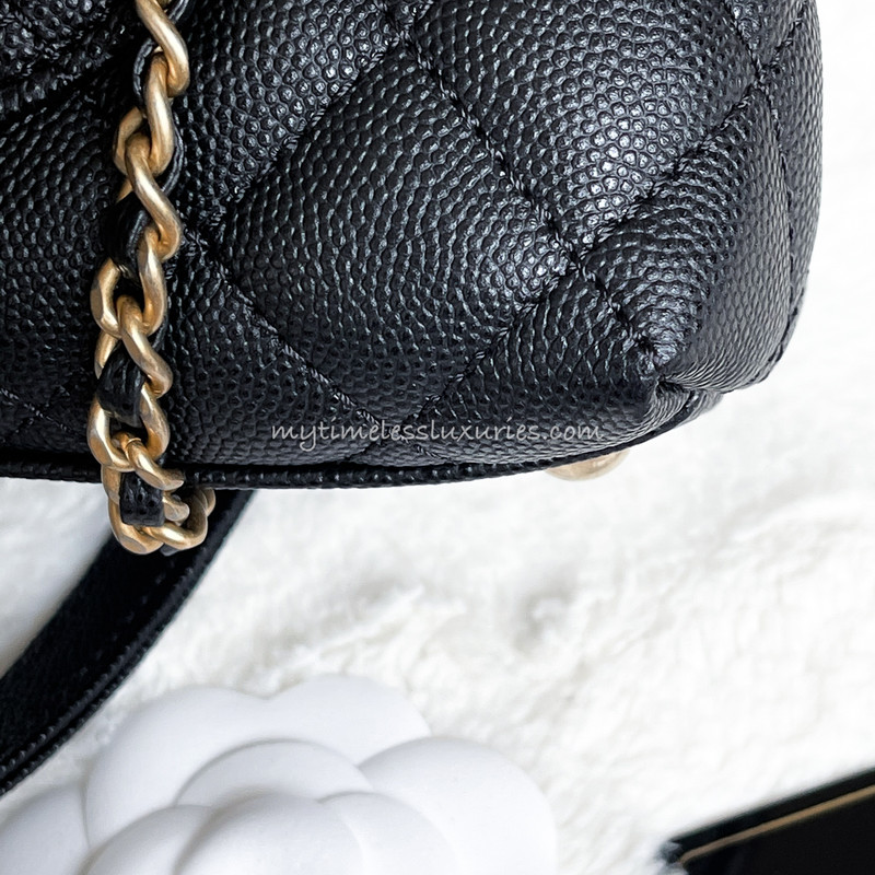 Chanel Small Mini Coco Handle Black Burgundy New Timeless Luxuries