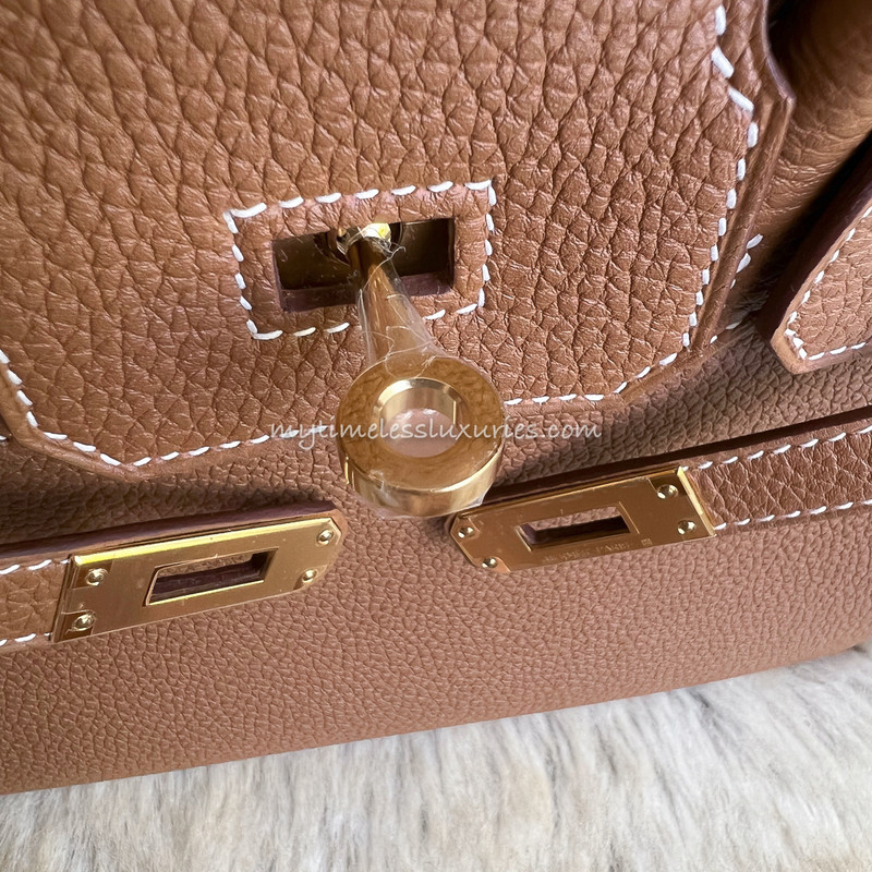 HERMES Birkin 25 Gold Togo Gold Hw Z *New - Timeless Luxuries