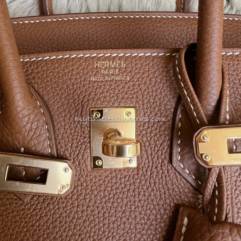 Birkin 25 Gold Togo Gold Plated D Stamp – REDELUXE