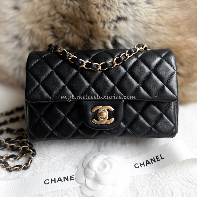 Chanel Classic Flap Runway Square Mini Pearl Crush Lambskin Leather  Hàng  hiệu 11 HVip