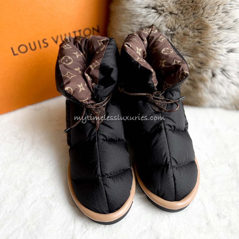 LOUIS VUITTON Black Pillow Ankle 39 - Luxuries